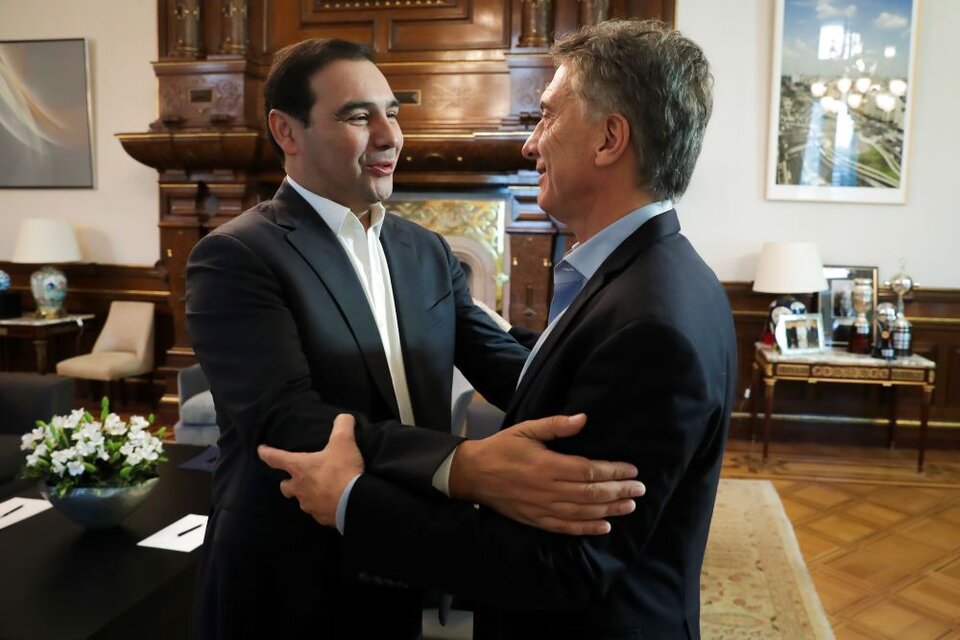 Macri recibió al gobernador de Corriente, Gustavo Valdés, en la Casa Rosada (Fuente: NA)