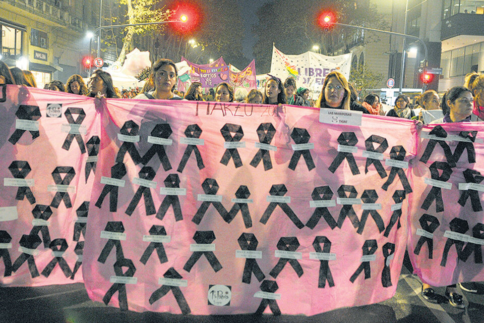 El estudio relevó que hubo 278 mujeres víctimas de femicidio en el último año. (Fuente: Sandra Cartasso)