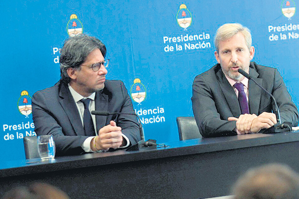 Germán Garavano y Rogelio Frigerio luego de la reunión de gabinete. (Fuente: NA)