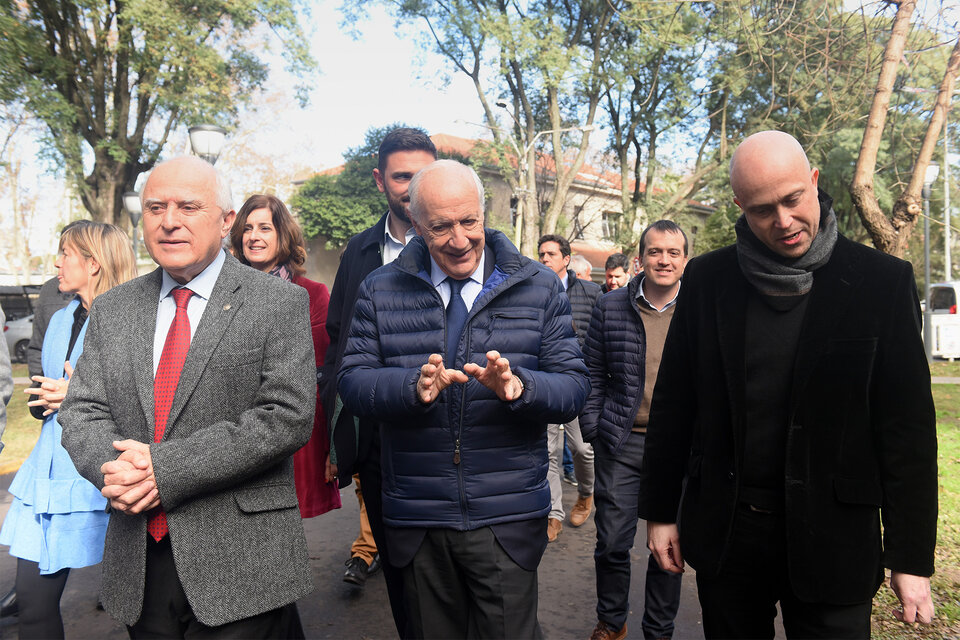 Lavagna recorrió con Lifschitz el Polo Teconológico. (Fuente: Sebastián Granata)