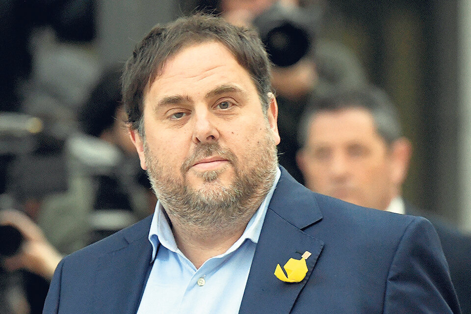 Oriol Junqueras, exvicepresidente catalán y uno de los 12 acusados.  (Fuente: AFP)
