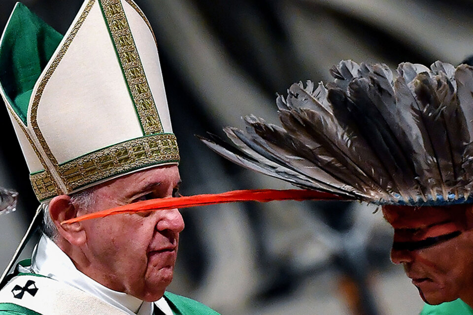 El Papa abrió los debates del sínodo sobre la Amazonia.  (Fuente: AFP)