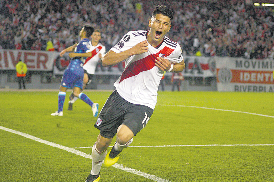 Palacios se va de River al Bayer Leverkusen, donde juega Lucas Alario. (Fuente: Alejandro Leiva)