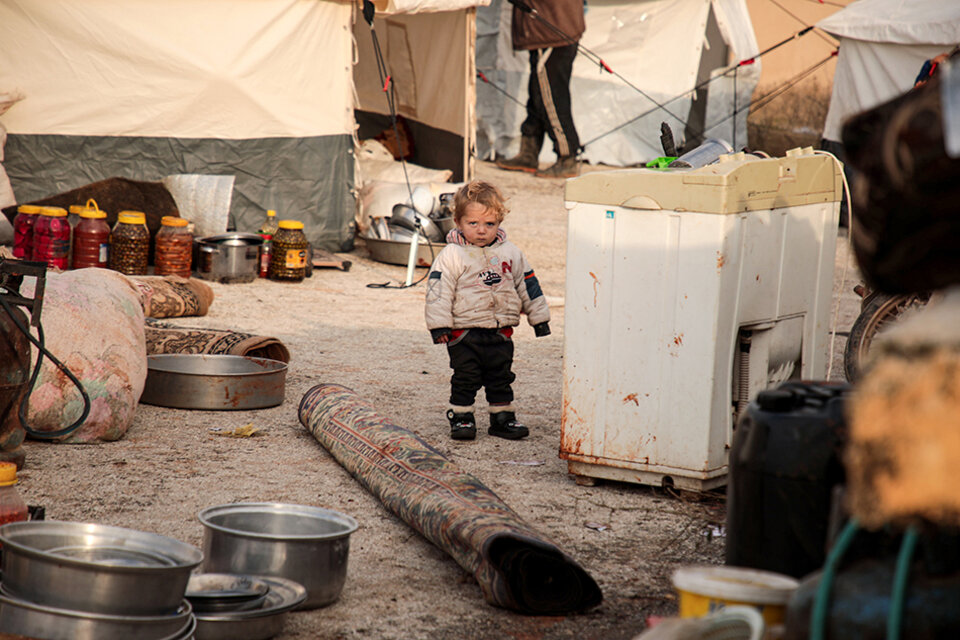Un niño en un campamento en Siria: el país está en conflicto desde 2011. (Fuente: AFP)