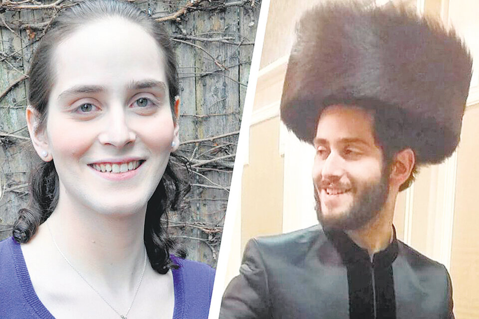 Abby, ahora, militante, y antes, como rabino de la comunidad jasídica.