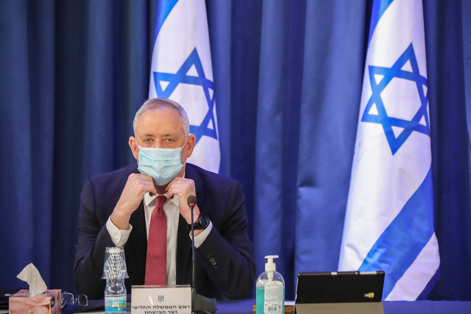 Benny Gantz, socio de gobierno de Netanyahu.