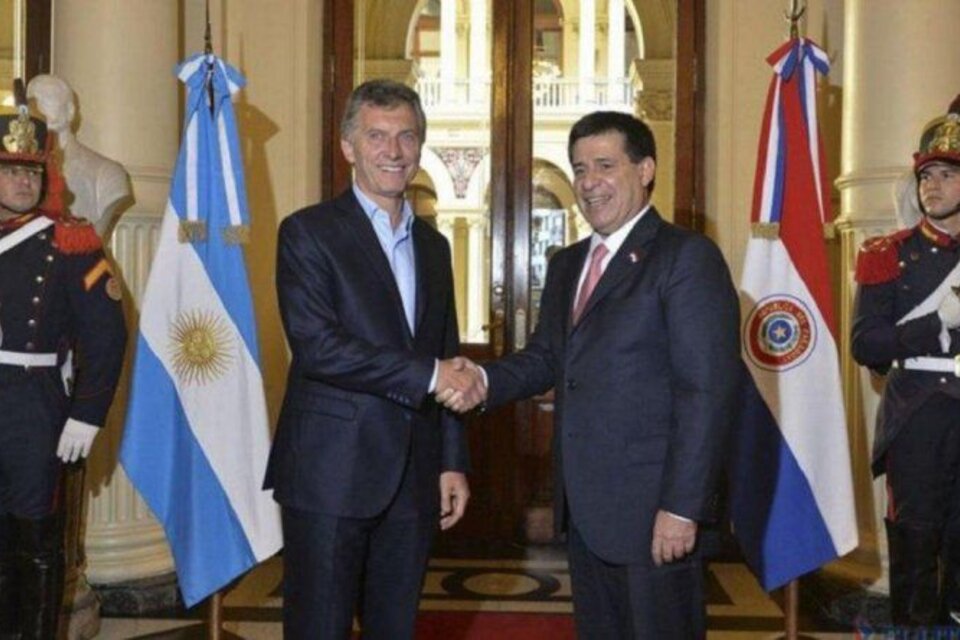 Macri y Cartes en la Argentina, cuando ambos eran presidentes.