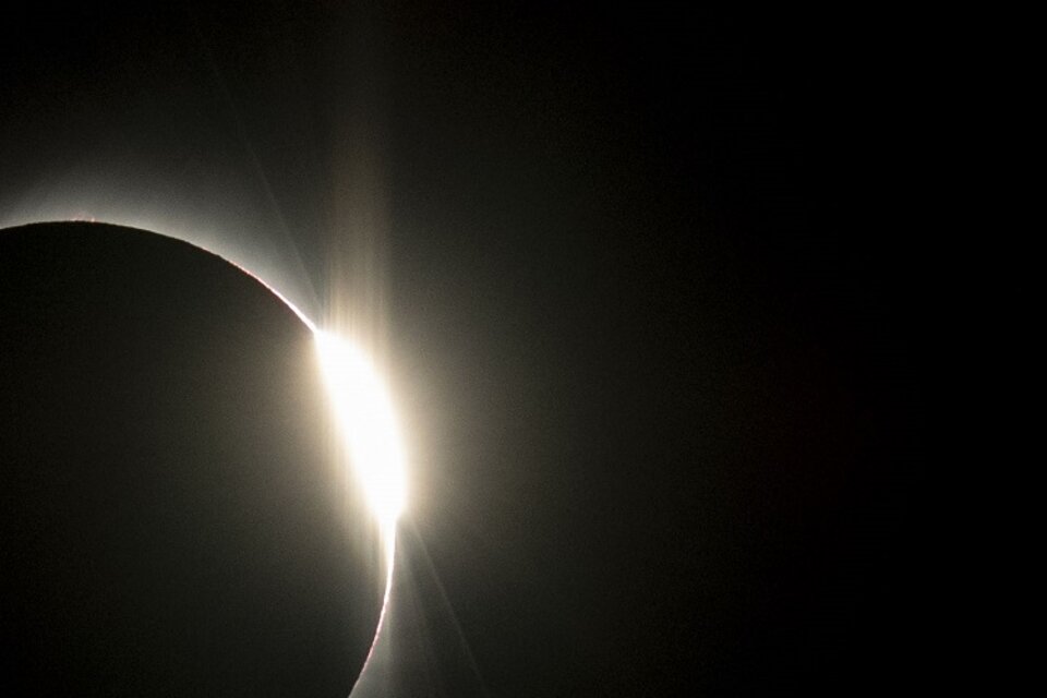 El eclipse solar que pasó por Chile en julio de 2019.  (Fuente: AFP)