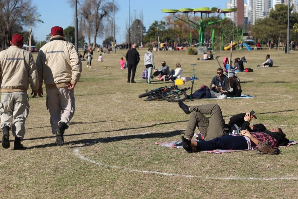 La prueba se hizo en el parque de las Colectividades.