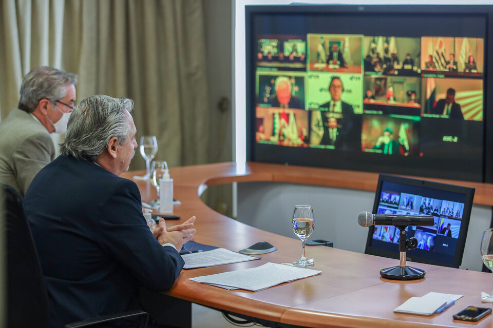 Alberto Fernández se cruzó por primera vez con Bolsonaro la semana pasada en videoconferencia.
