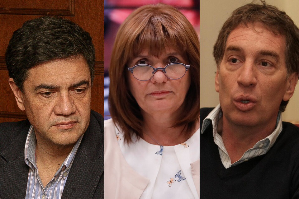 Jorge Macri, Patricia Bullrich y Diego Santilli, integrantes de las nueva mesa ejecutiva del PRO.