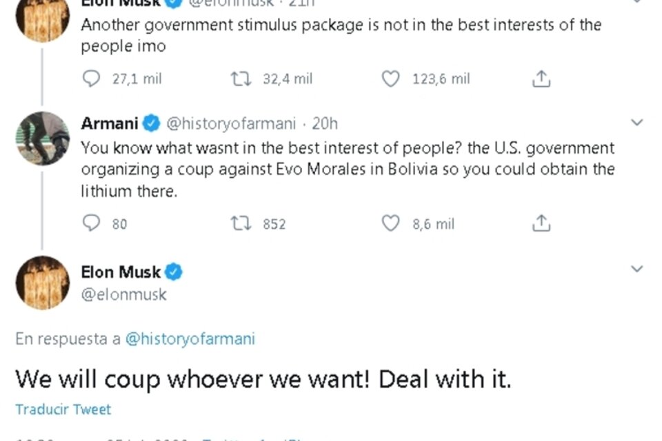 La respuesta de Musk lo convirtió en tendencia en Twitter.  (Fuente: Twitter)