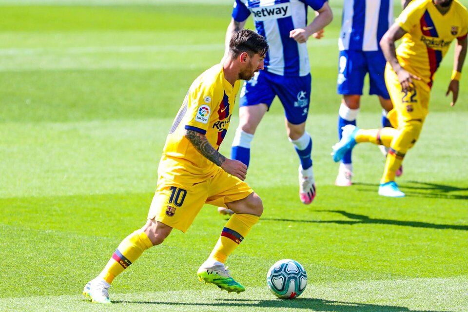 Messi anotó dos goles y se consagró Pichichi por séptima vez. (Fuente: Prensa Barcelona)