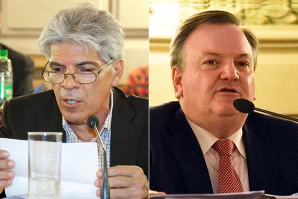 Senadores por San Javier José Baucero (PJ) y por San Cristóbal Felipe Michlig (UCR). (Fuente: Cámara de Senadores)
