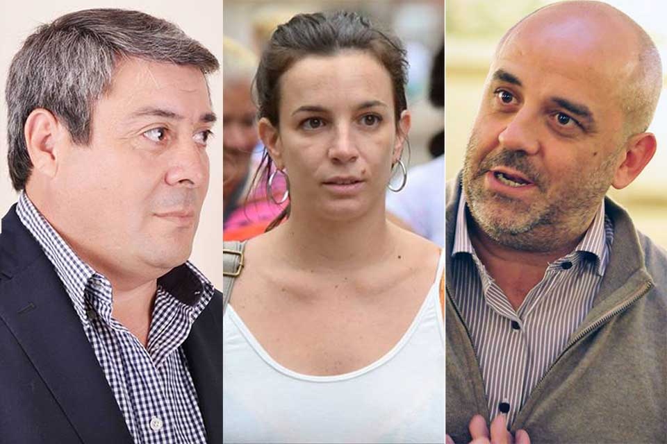 Marcelo Andrada, de Recolectores y los diputados del PJ Lucila de Ponti y Luis Rubeo.