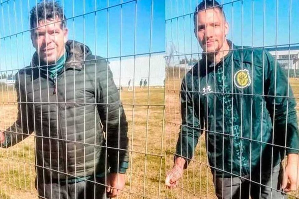 Castellanos y Ledesma en el predio donde se practicó.