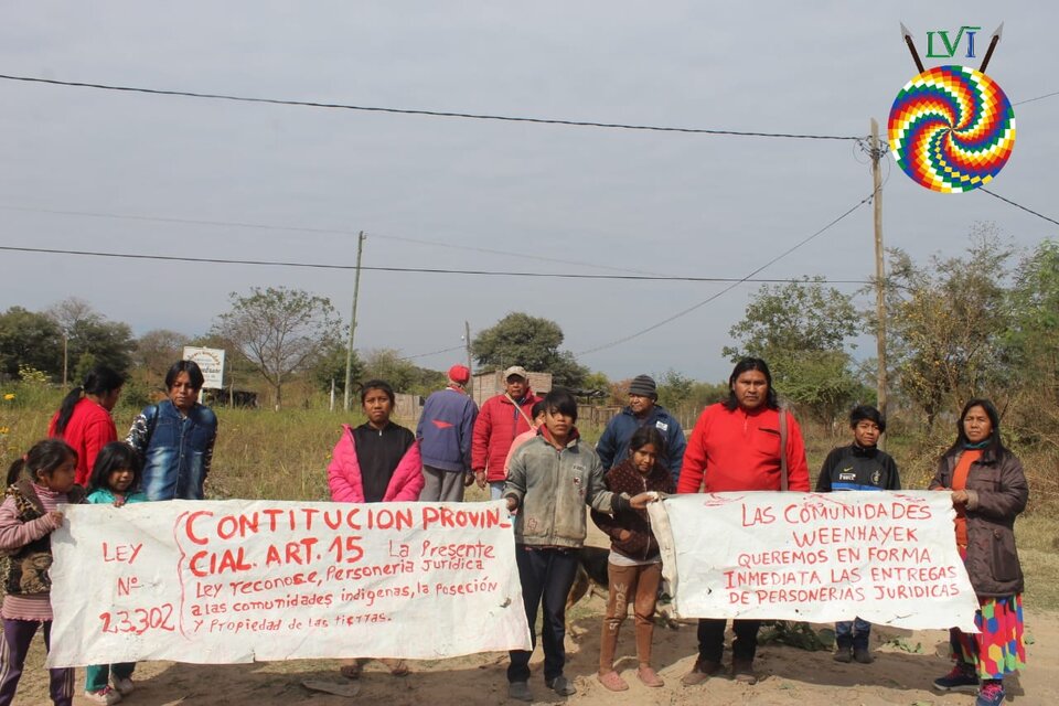 La protesta en la ruta 86 (Fuente: Gentileza: La Voz Indígena)