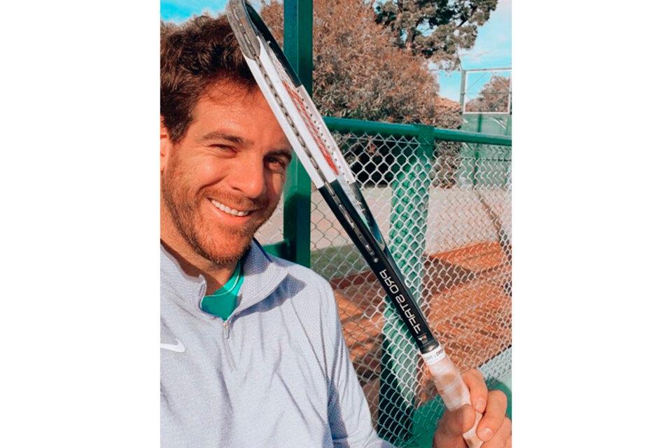 Juan Martín del Potro volvió a entrenarse en Tenis Club Argentino. (Fuente: Instagram Del Potro)