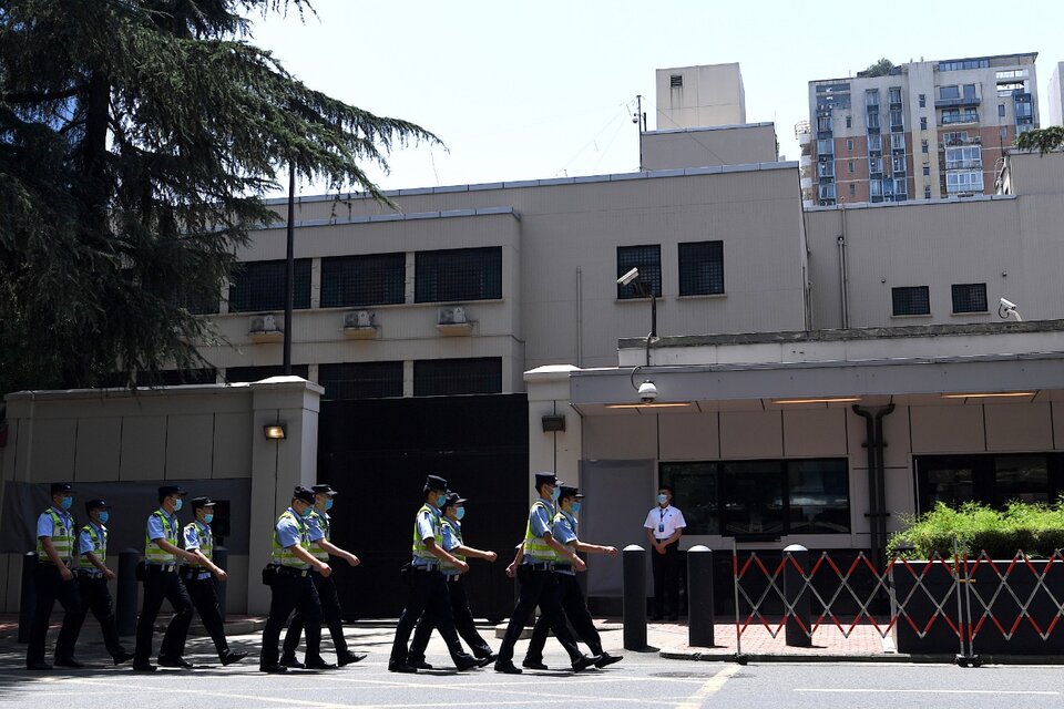 China cerró el consulado de Estados Unidos en Chengdu  (Fuente: AFP)