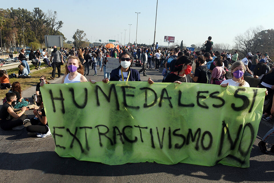 Unas 3000 personas cortaron el Puente del lado de Rosario y otras 60 del lado de Victoria (Fuente: Sebastián Granata)