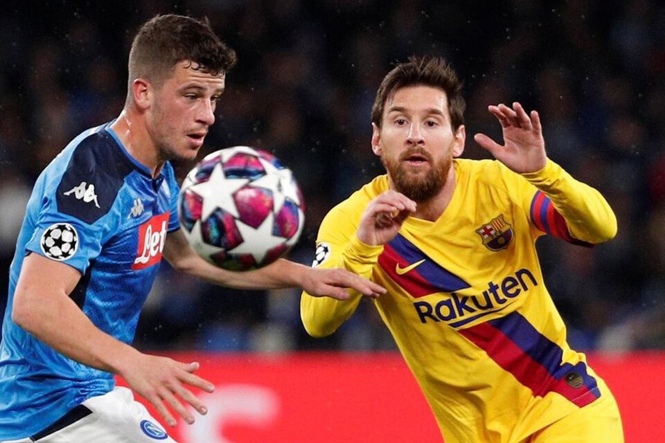 Barcelona sacó un valioso empate 1-1 del Estadio San Paolo de Nápoles. (Fuente: AFP)