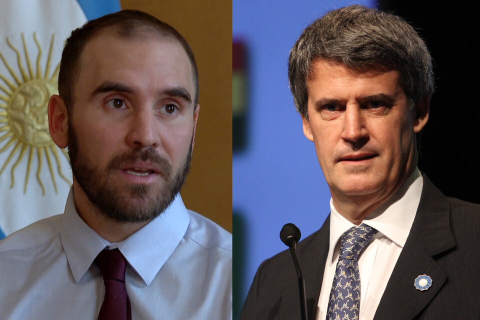 El ministro Martín Guzmán y Alfonso Prat Gay, ex ministro de Macri.