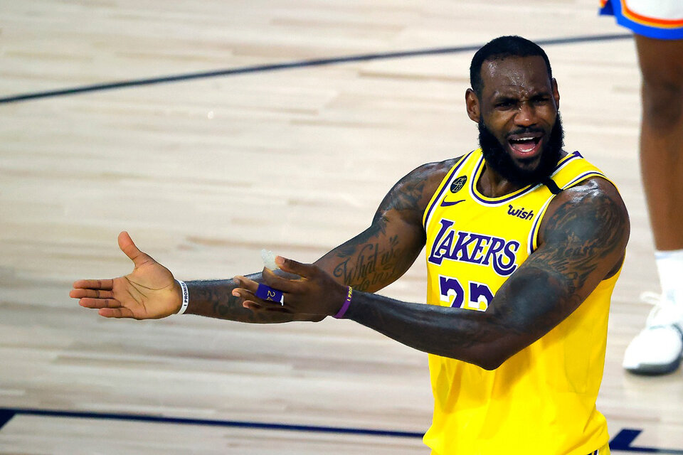 LeBron James, figura de los Lakers. (Fuente: AFP)