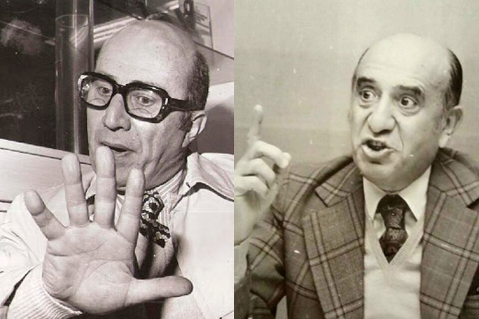 Dante Panzeri y Bernardino Veiga, dos grandes del periodismo deportivo.