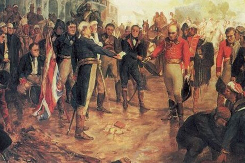 "La Reconquista de Buenos Aires", cuandro de Charles Fouqueray, expuesto en el Cabildo. 