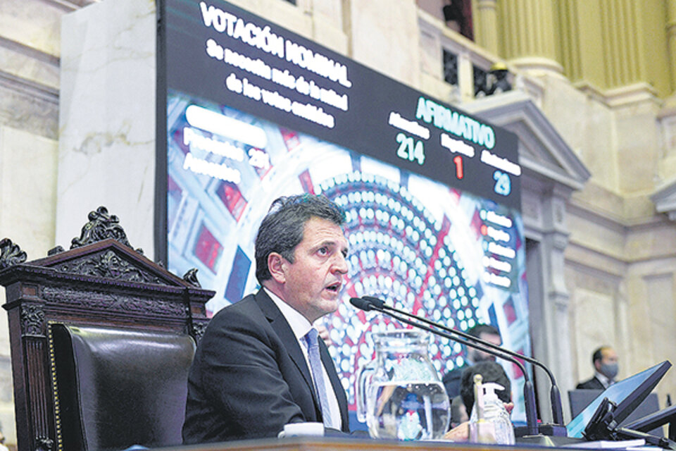 Sergio Massa busca tiempo para garantizar los votos que le permitan aprobar la reforma judicial. (Fuente: Prensa Diputados)