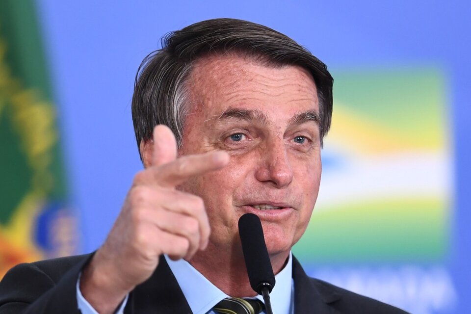 La curiosa celebración de Jair Bolsonaro (Fuente: AFP)
