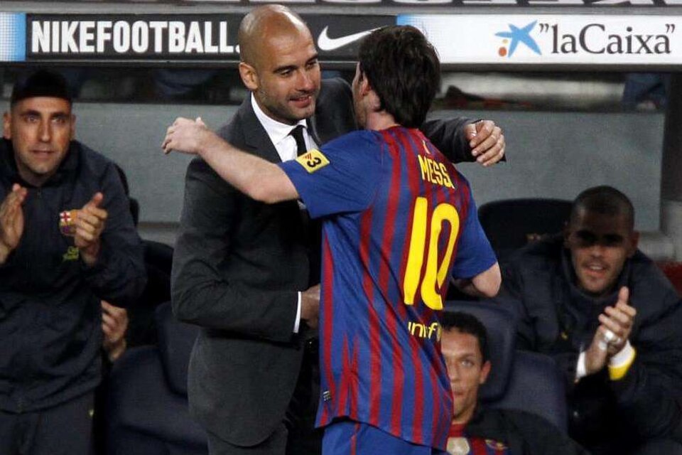 Guardiola y Messi, una imagen que el Manchester City espera reeditar. (Fuente: EFE)
