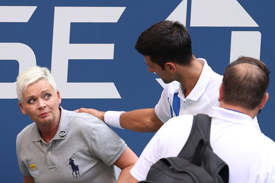 Djokovic y las amenazas a la jueza de línea del US Open (Fuente: AFP)
