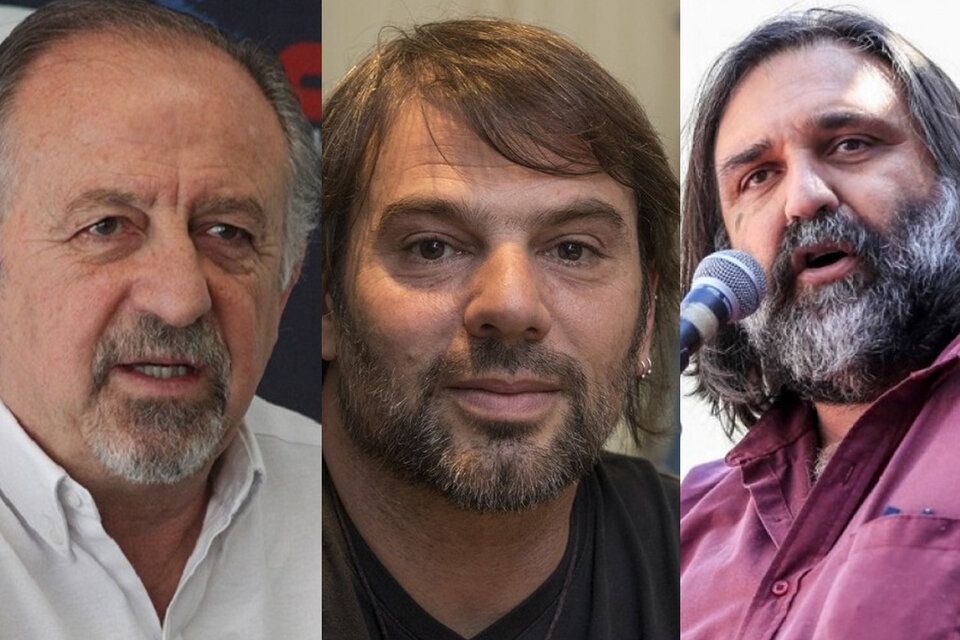 Hugo Yasky, Daniel Catalano y Roberto Baradel.