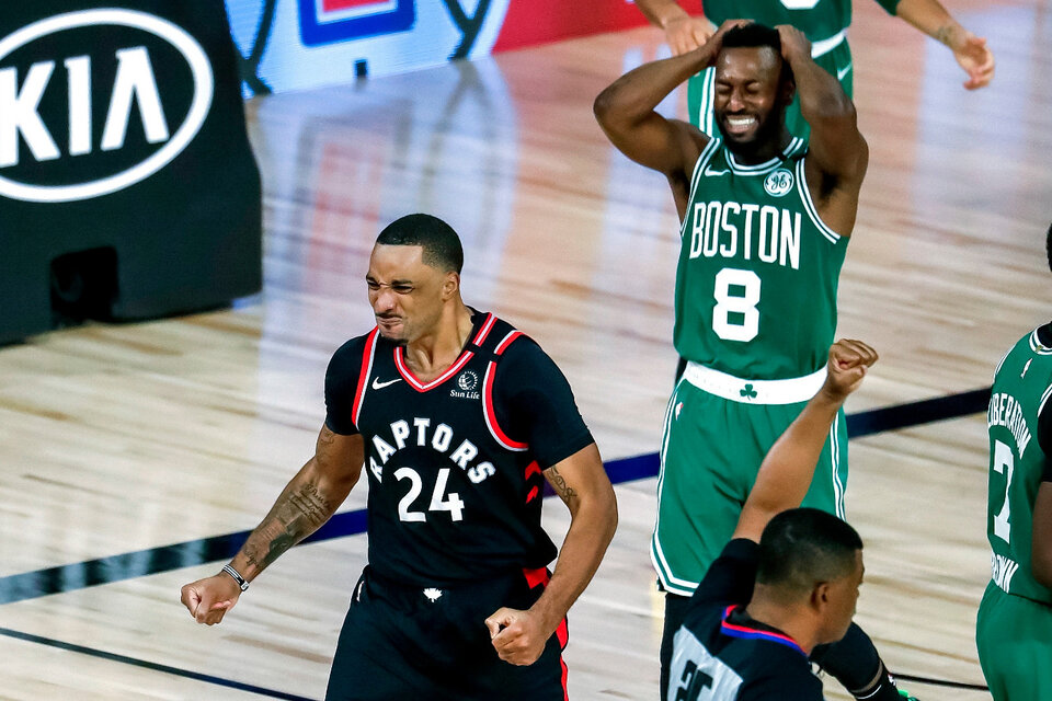 3-3, ho se define el duelo parejo entre Toronto Raptors y Boston Celtics. (Fuente: EFE)