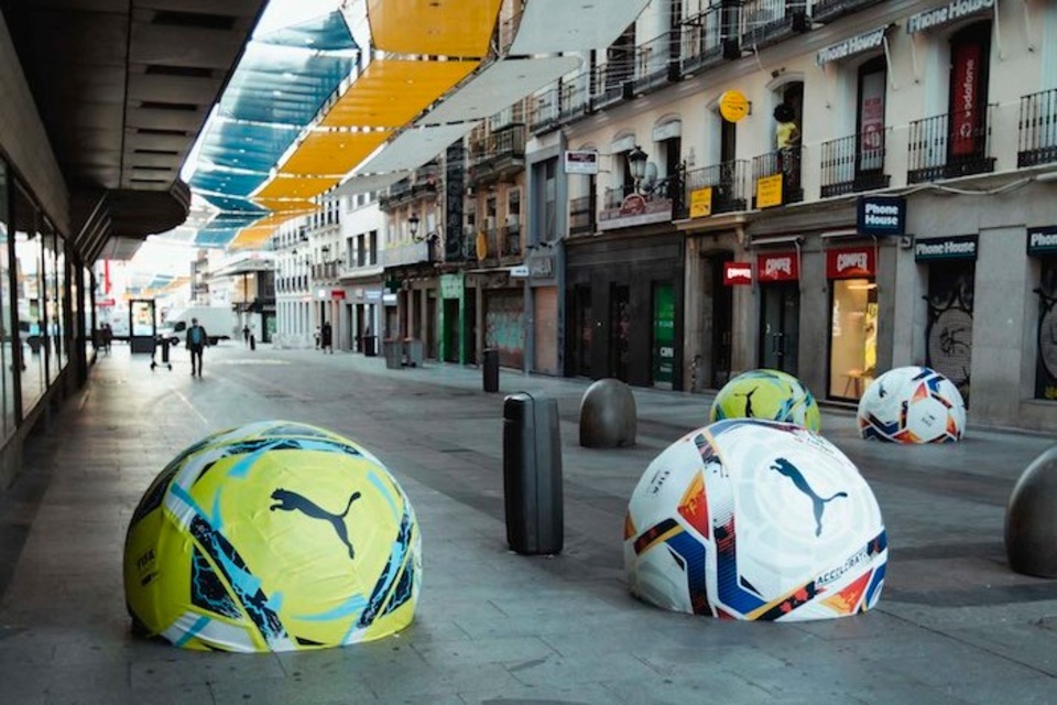 La campaña de Puma y LaLiga duró sólo unos días por las quejas de los peatones madrileños. (Fuente: Twitter)