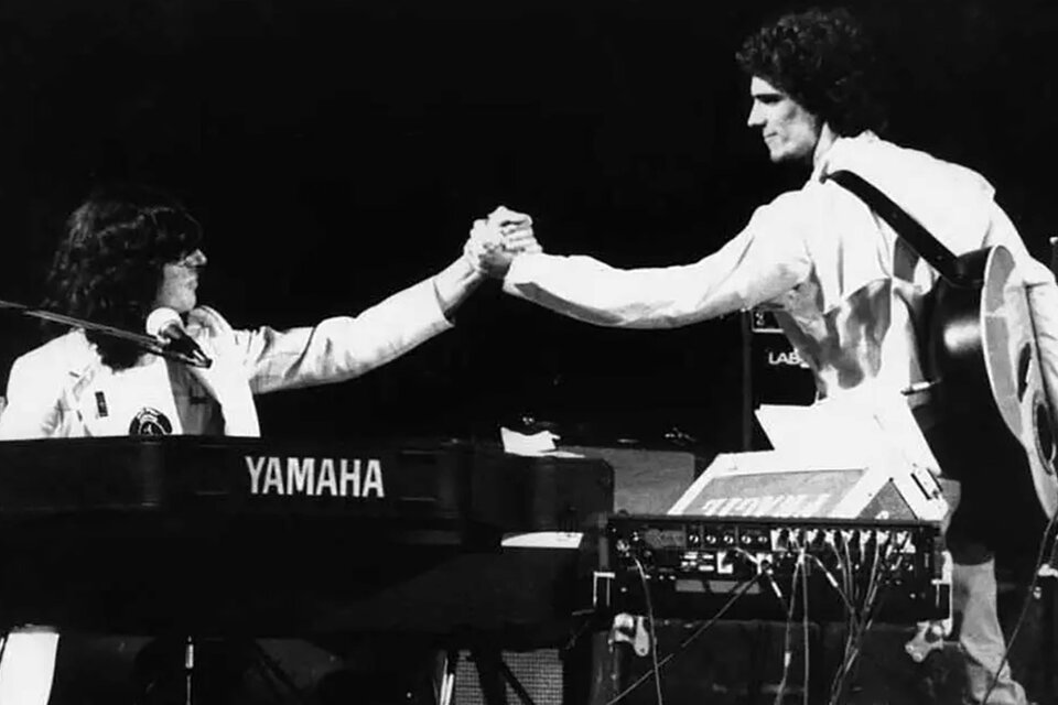 García y Spinetta en 1980, un respeto y amor que iba más allá de rivalidades. (Fuente: Gentileza Juan José Quaranta)