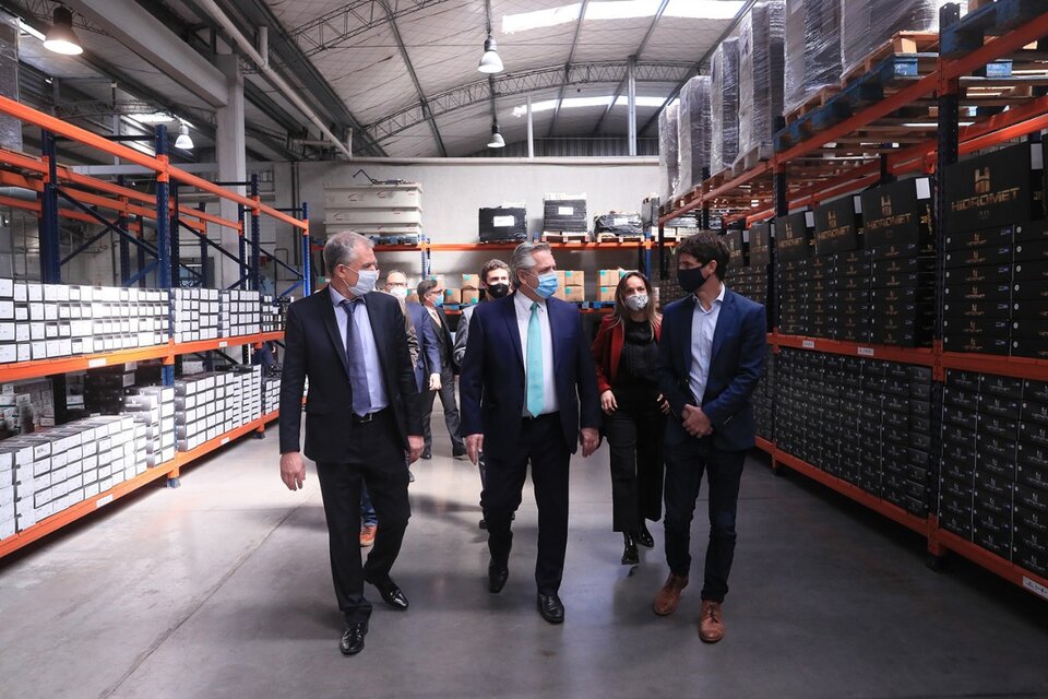 Desde la fábrica de grifería Hidromet, ubicada en el partido bonaerense de San Fernando, el presidente Alberto Fernández, lanzó Precios Cuidados Construcción.