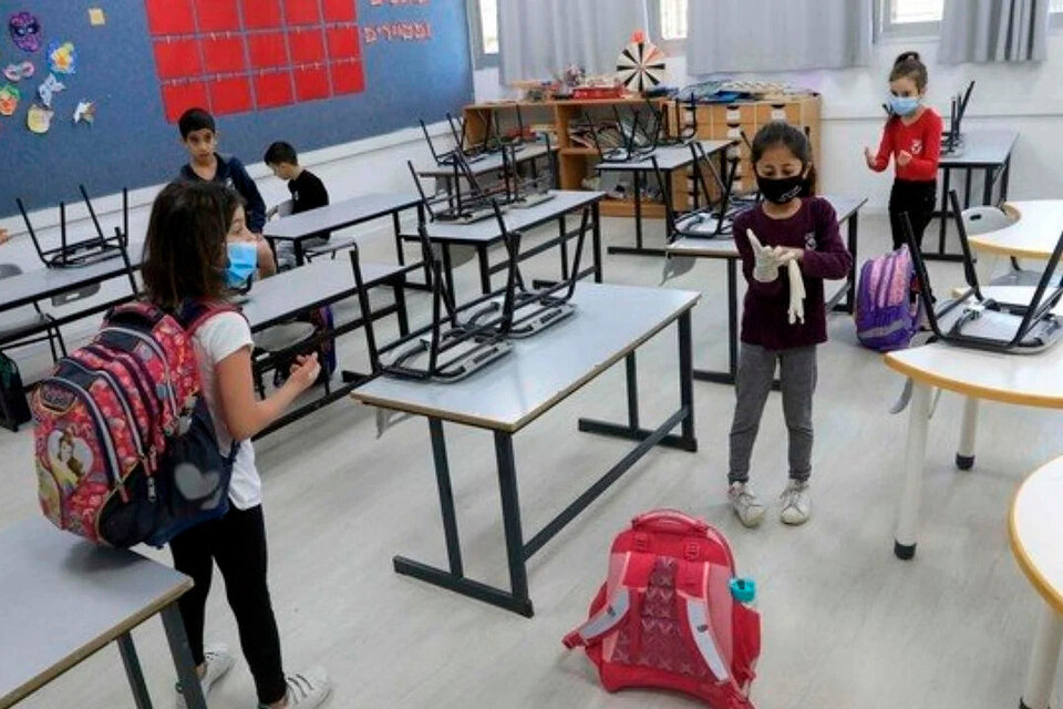 El gobierno israelí adelantó un día el cierre de las escuelas y guarderías. (Fuente: AFP)
