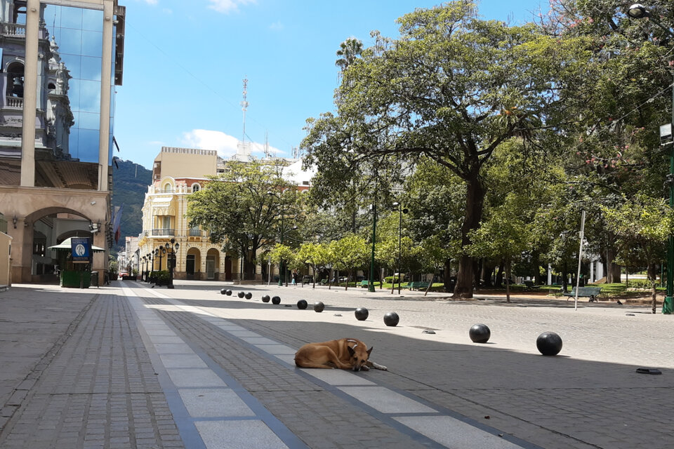 El centro vacío en abril, una postal de la anterior fase 1