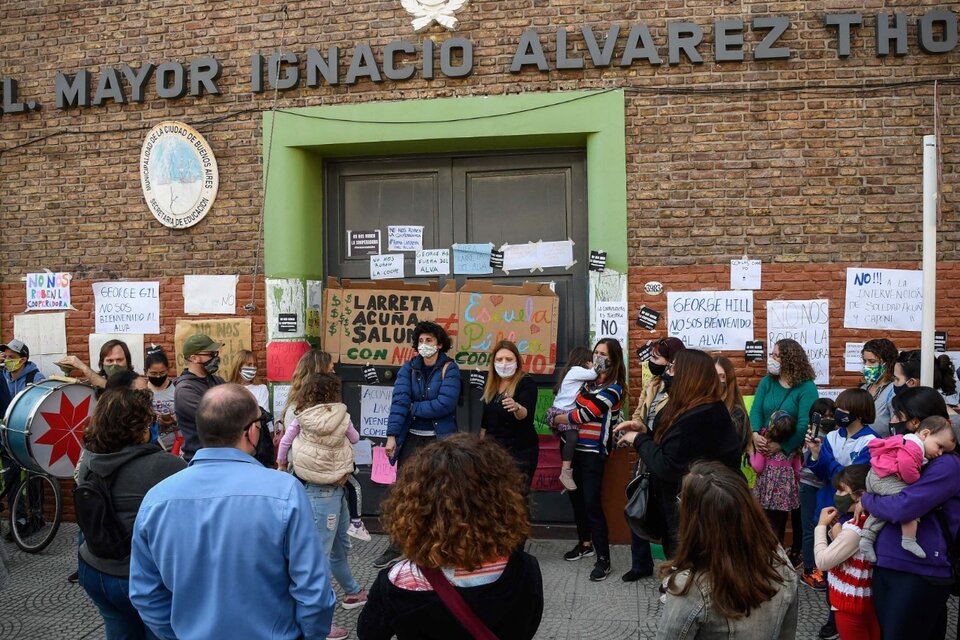 La familias organizaron un "ruidazo" contra la intervención el miércoles.  (Fuente: Télam)