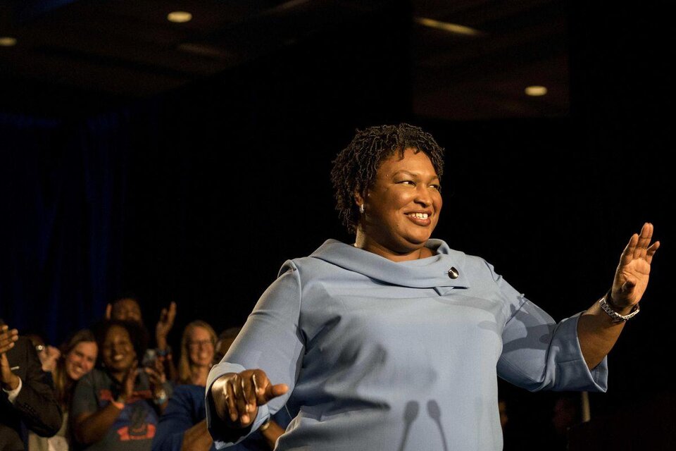 La demócrata Stacey Abrams podría haber sido la primera gobernadora negra de Georgia. 