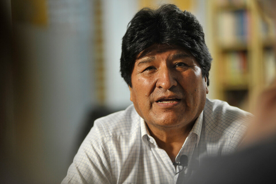Evo Morales en vivo en Página/12 (Fuente: Adrián Pérez)