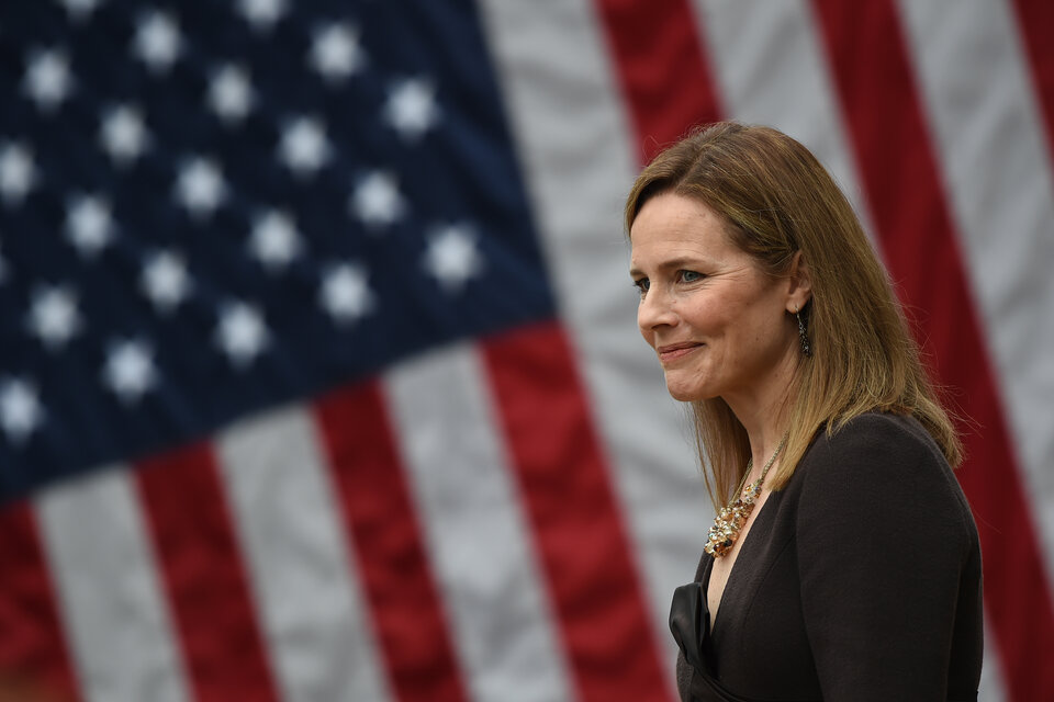 Amy Coney Barret impregnará el sello conservador en la Corte Suprema (Fuente: AFP)
