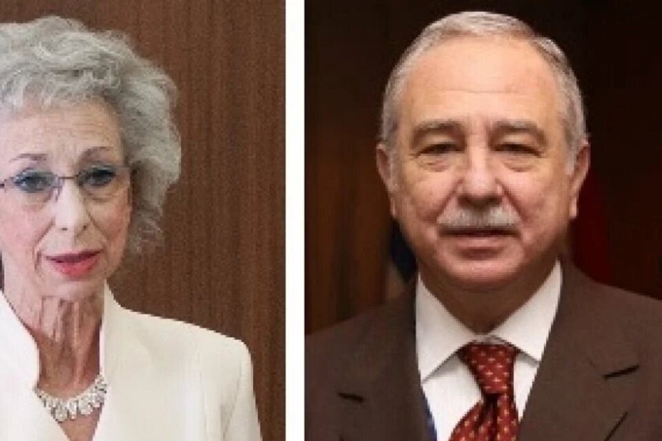 Jueces Liliana Catucci y Eduardo Riggi, dos de los que firmaron el rechazo a la queja.