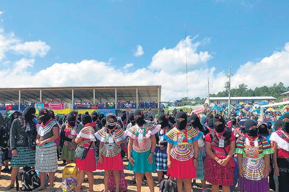El 8M de 2018, las zapatistas organizaron en Chiapas el Primer Encuentro Internacional, político, artístico, deportivo y cultural de Mujeres que Luchan. (Fuente: Milena Pafundi)