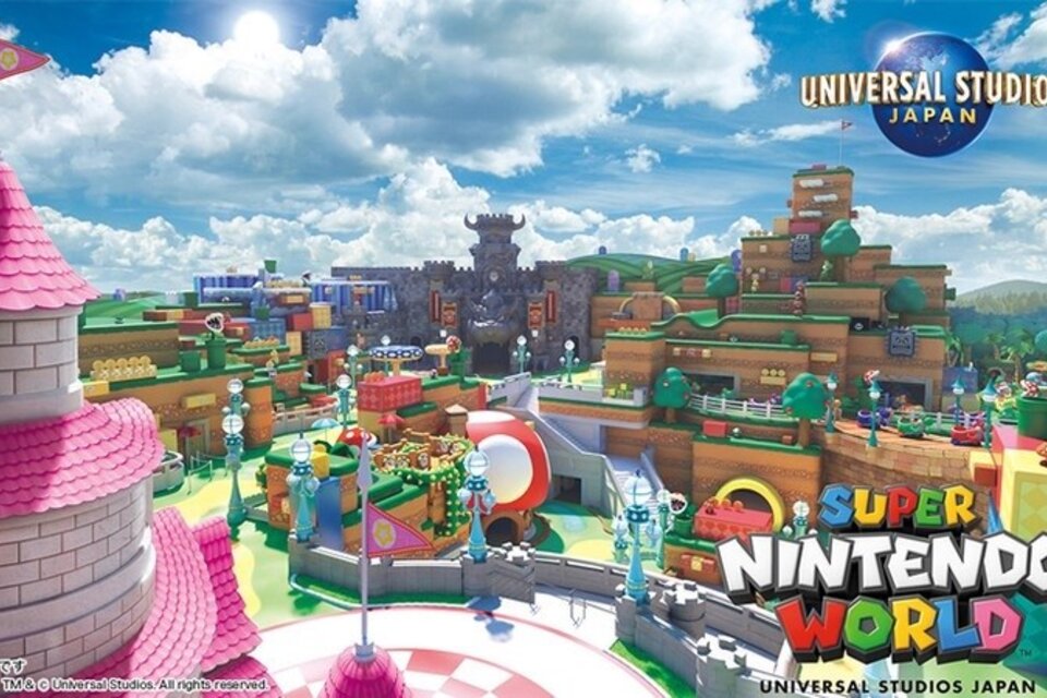 El parque temático Super Nintendo World en Osaka, Japón, abrirá en la primavera de 2021. (Fuente: DPA)