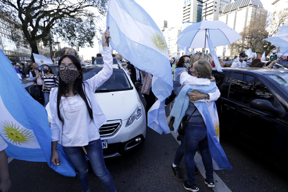 El Banderazo opositor #12O fue convocado por algunos sectores de la oposición en contra del gobierno de Alberto Fernández.