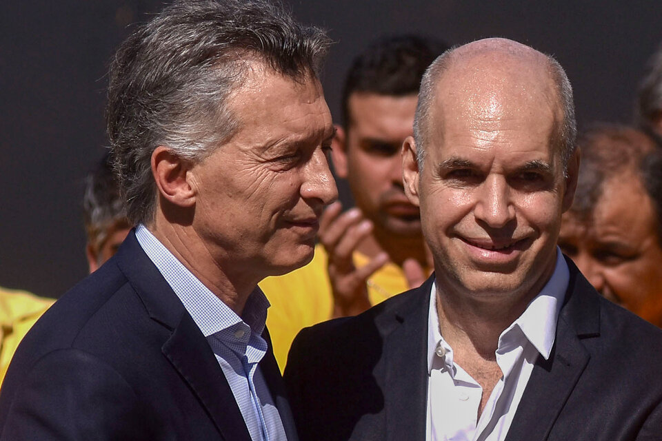 Mauricio Macri y Horacio Rodríguez Larreta. (Fuente: EZEQUIEL PONTORIERO)