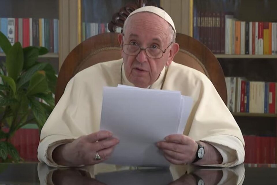 El papa Francisco difundió un video con su mensaje.